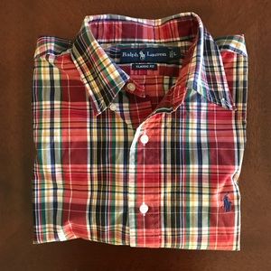 Ralph Lauren Long Sleeve Plaid Dress Shirt